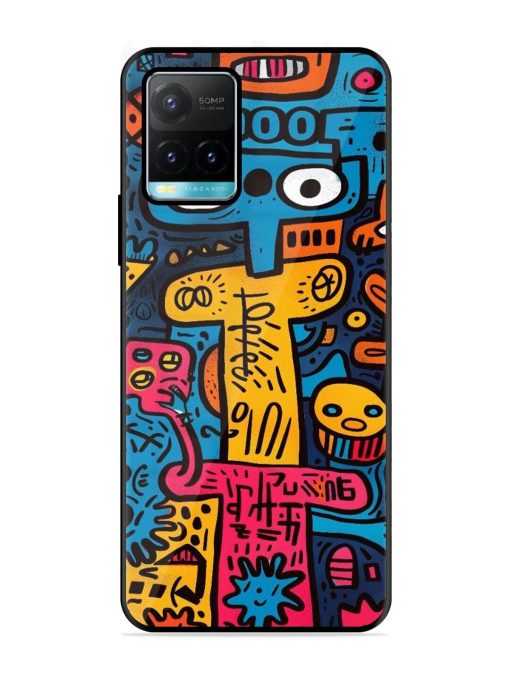 Doodletopia Glossy Soft Edge Case for Vivo Y33S