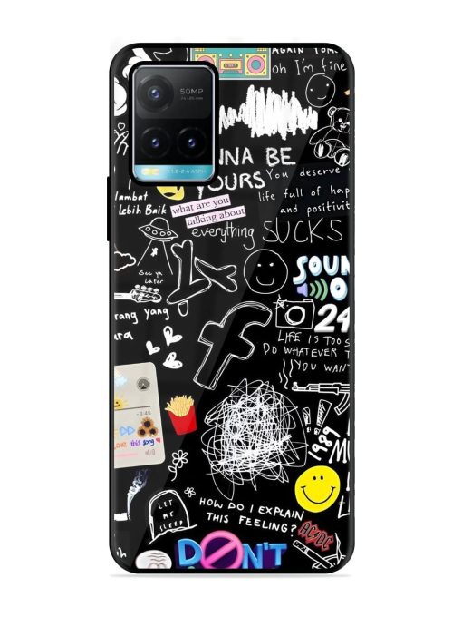 Doodle Diary Glossy Soft Edge Case for Vivo Y33S Chachhi