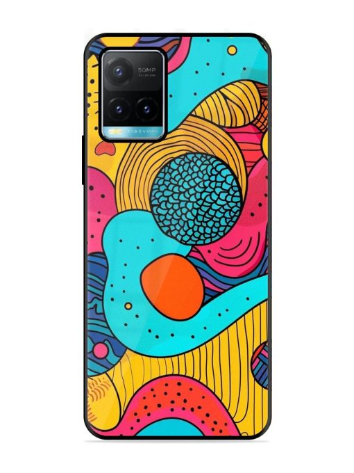 Psychedelic Patterns Glossy Soft Edge Case for Vivo Y33S Chachhi