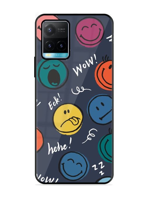 Emoticon Parade Glossy Soft Edge Case for Vivo Y33S