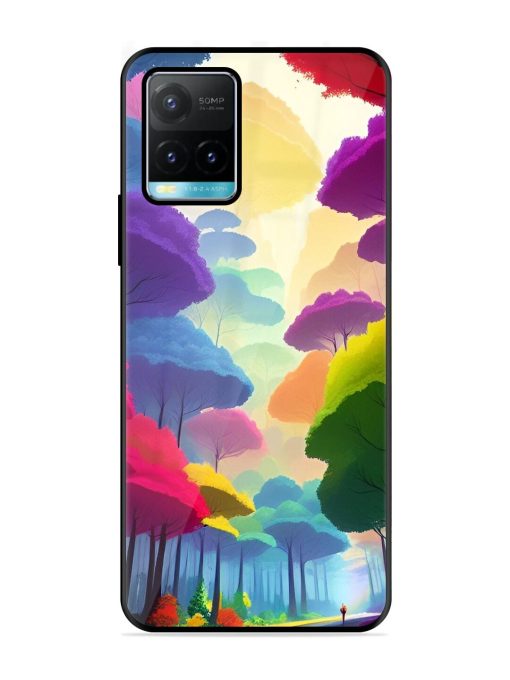 Rainbow Road Glossy Soft Edge Case for Vivo Y33S Chachhi