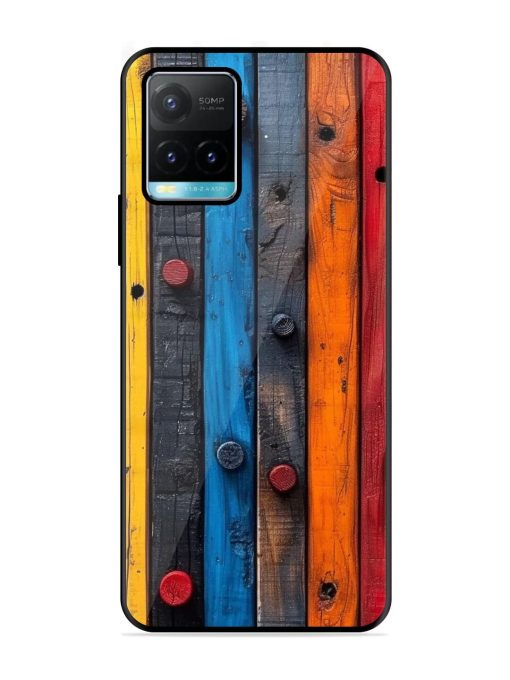 Rainbow Plank Glossy Soft Edge Case for Vivo Y33S Chachhi