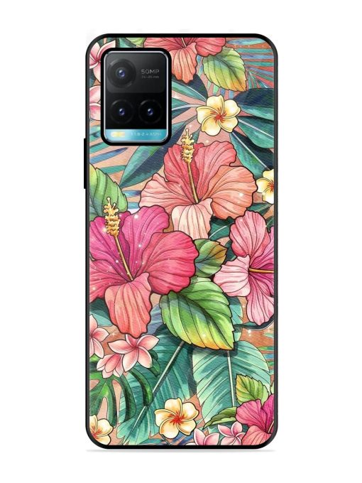 Tropical Tapestry Glossy Soft Edge Case for Vivo Y33S Chachhi