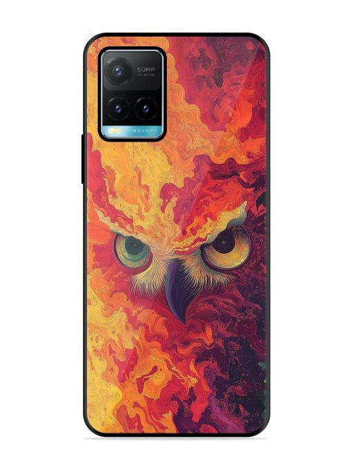 Fiery Owl Glossy Soft Edge Case for Vivo Y33S Chachhi