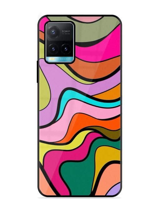 Wavy Wonder Glossy Soft Edge Case for Vivo Y33S Chachhi