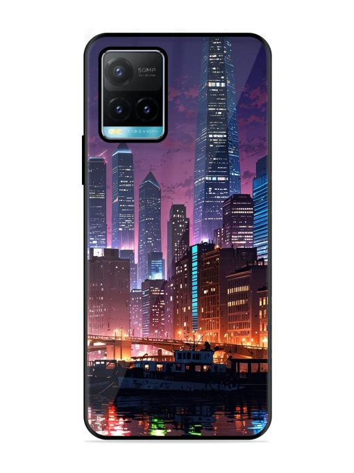 Neon Nightscape Glossy Soft Edge Case for Vivo Y33S Chachhi