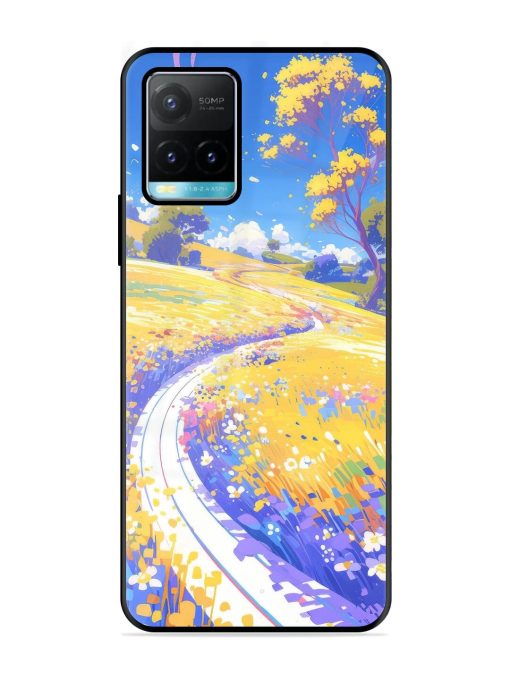 Vibrant Spring Meadow Glossy Soft Edge Case for Vivo Y33S Chachhi