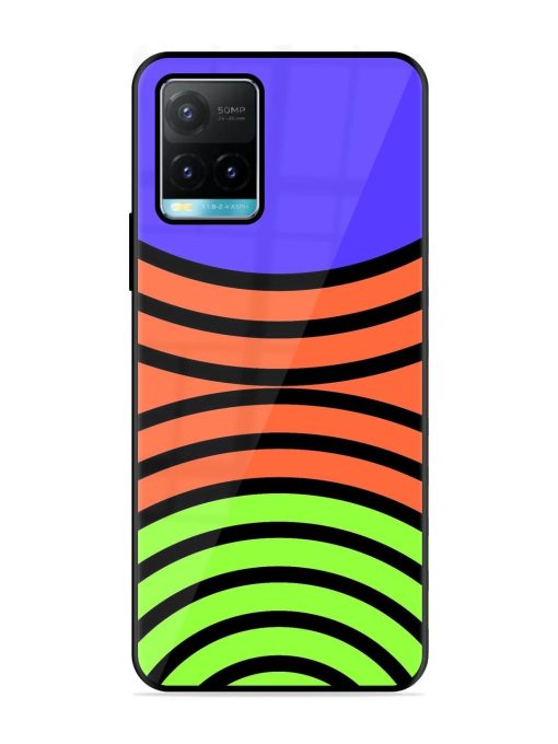 Psychedelic Stripe Symphony Glossy Soft Edge Case for Vivo Y33S