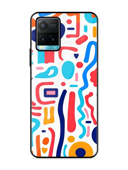 Whimsical Doodle Chaos Glossy Soft Edge Case for Vivo Y33S