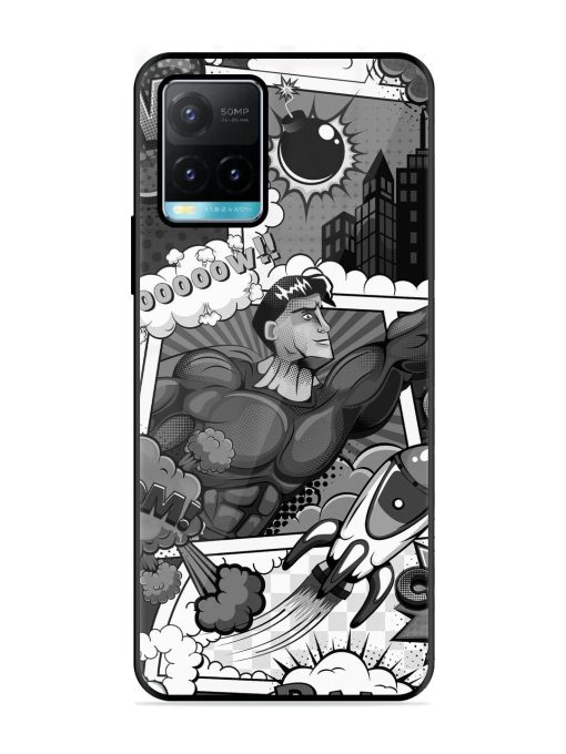 Comic Book Chaos Glossy Soft Edge Case for Vivo Y33S Chachhi