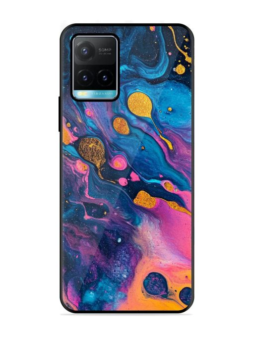 Cosmic Swirl Glossy Soft Edge Case for Vivo Y33T Chachhi