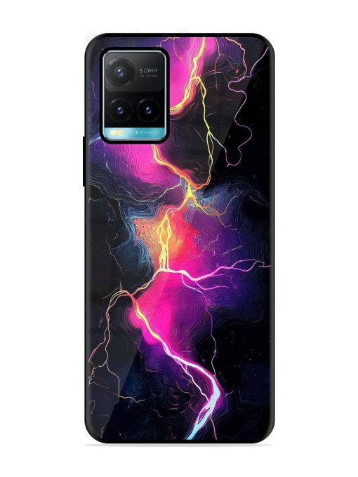 Electric Dreams Glossy Soft Edge Case for Vivo Y33T Chachhi