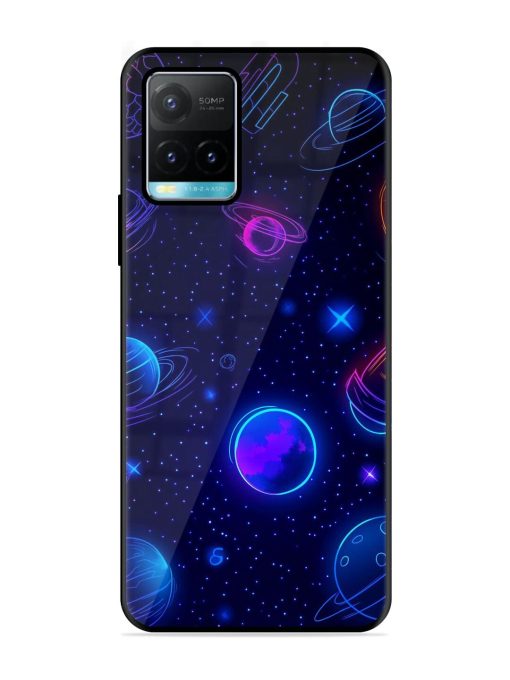 Neon Cosmos Glossy Soft Edge Case for Vivo Y33T Chachhi