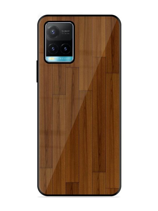 Warm Woodgrain Glossy Soft Edge Case for Vivo Y33T Chachhi