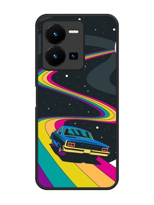 Rainbow Road Glossy Soft Edge Case for Vivo Y35 Chachhi