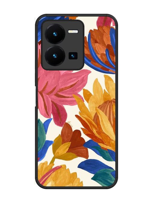 Blooming Tapestry Glossy Soft Edge Case for Vivo Y35 Chachhi