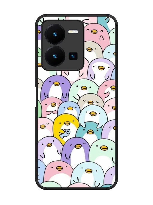 Penguin Party Glossy Soft Edge Case for Vivo Y35 Chachhi