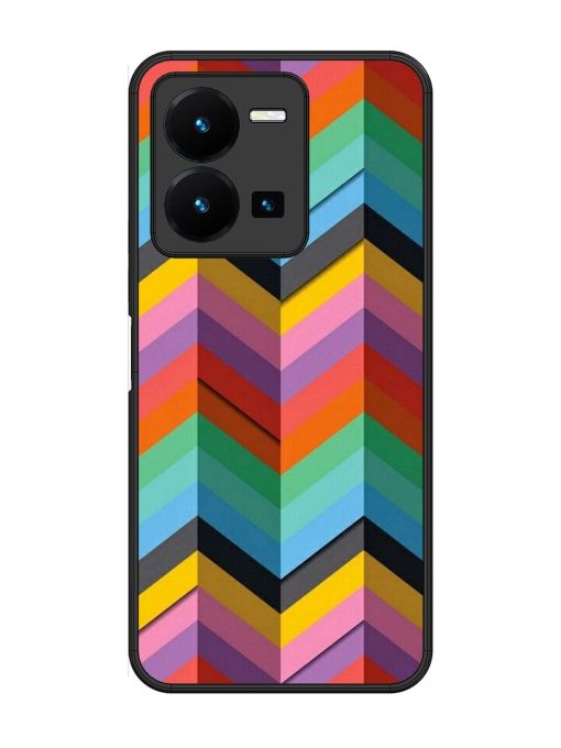 Colorful Zigzag Glossy Soft Edge Case for Vivo Y35 Chachhi