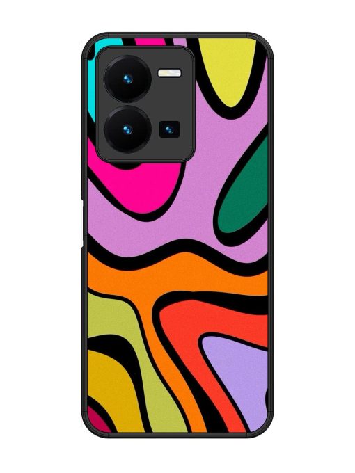 Groovy Swirls Glossy Soft Edge Case for Vivo Y35 Chachhi