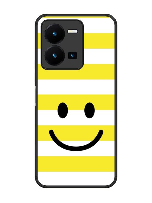 Smiling Stripes Glossy Soft Edge Case for Vivo Y35 Chachhi