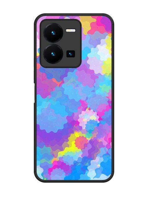 Psychedelic Cloud Burst Glossy Soft Edge Case for Vivo Y35 Chachhi