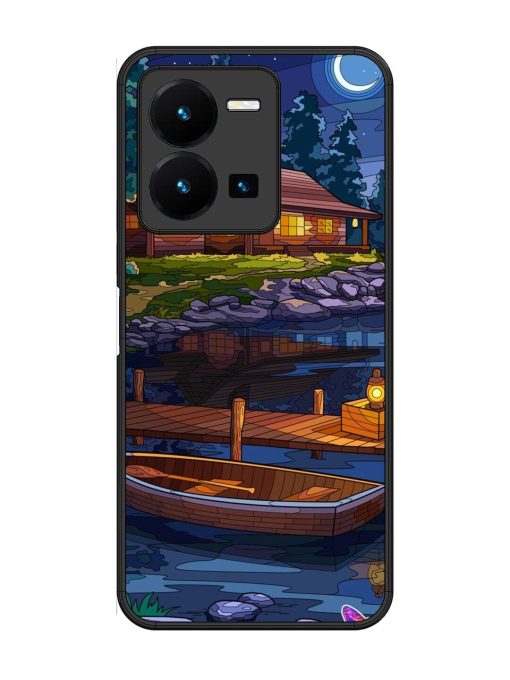 Moonlit Serenity Glossy Soft Edge Case for Vivo Y35 Chachhi