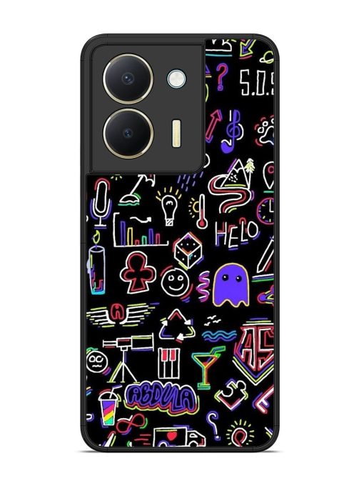 Neon Doodle Glossy Soft Edge Case for Vivo Y36 Chachhi