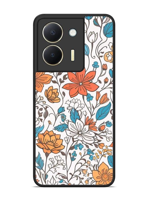 Floral Symphony Glossy Soft Edge Case for Vivo Y36