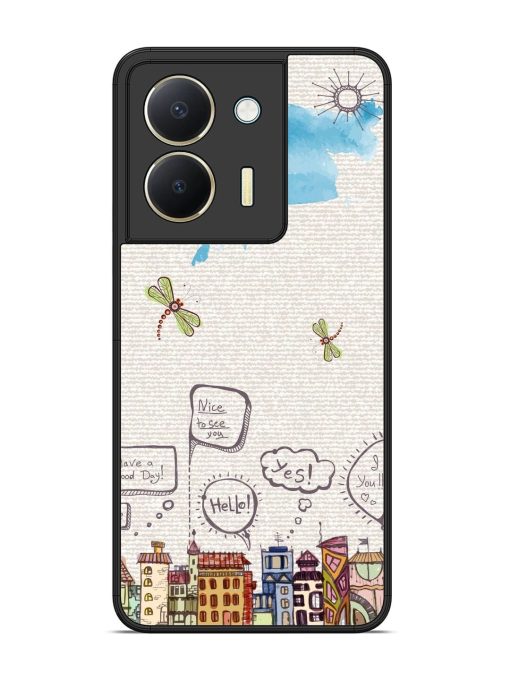 Doodle City Glossy Soft Edge Case for Vivo Y36 Chachhi