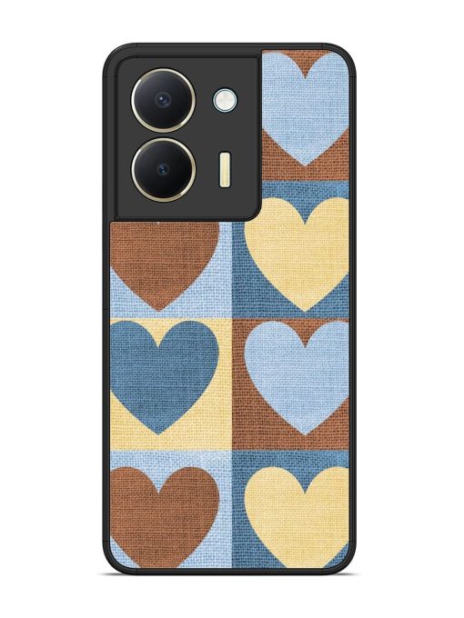 Hearts On Canvas Glossy Soft Edge Case for Vivo Y36 Chachhi