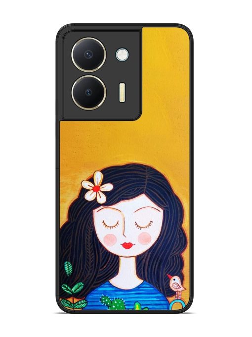 Girl Illustration Glossy Soft Edge Case for Vivo Y36 Chachhi