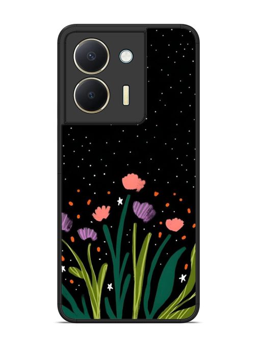 Midnight Bloom Glossy Soft Edge Case for Vivo Y36 Chachhi