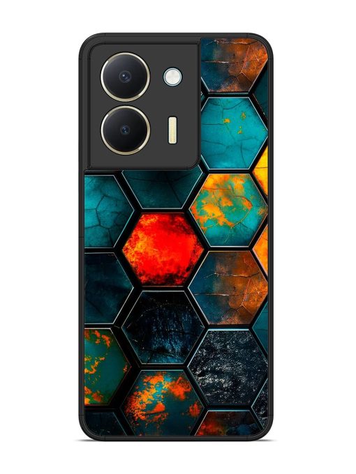 Hexagon Hive Glossy Soft Edge Case for Vivo Y36 Chachhi