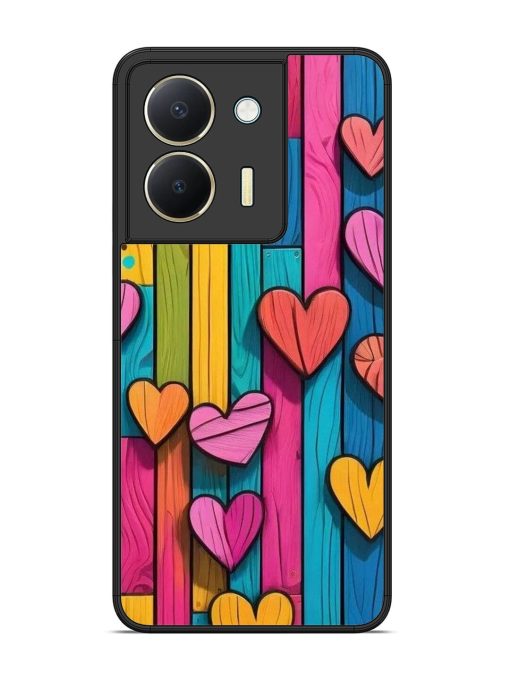 Rainbow Of Hearts Glossy Soft Edge Case for Vivo Y36 Chachhi