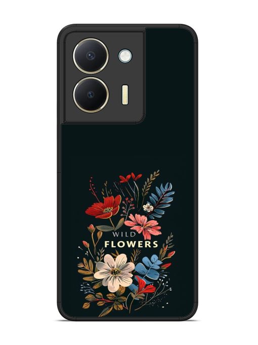 Dark Floral Glossy Soft Edge Case for Vivo Y36 Chachhi