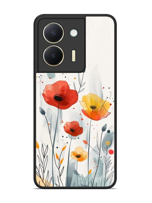 Poppy Fields Glossy Soft Edge Case for Vivo Y36 Chachhi