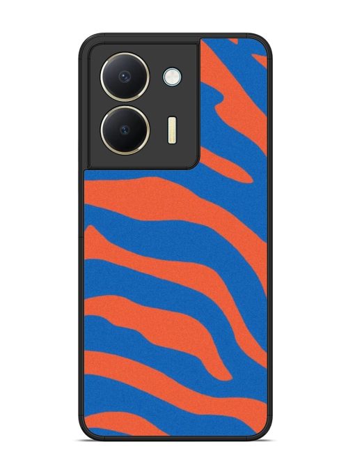 Zebra Stripes In Blue And Orange Glossy Soft Edge Case for Vivo Y36 Chachhi