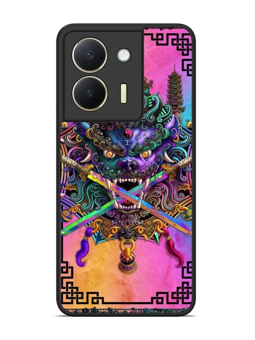 Psychedelic Fu Dog Tapestry Glossy Soft Edge Case for Vivo Y36 Chachhi