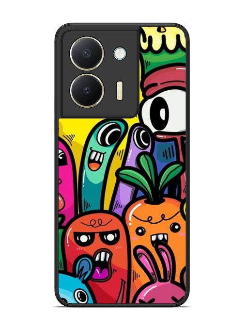 Whimsical Doodle Chaos Glossy Soft Edge Case for Vivo Y36