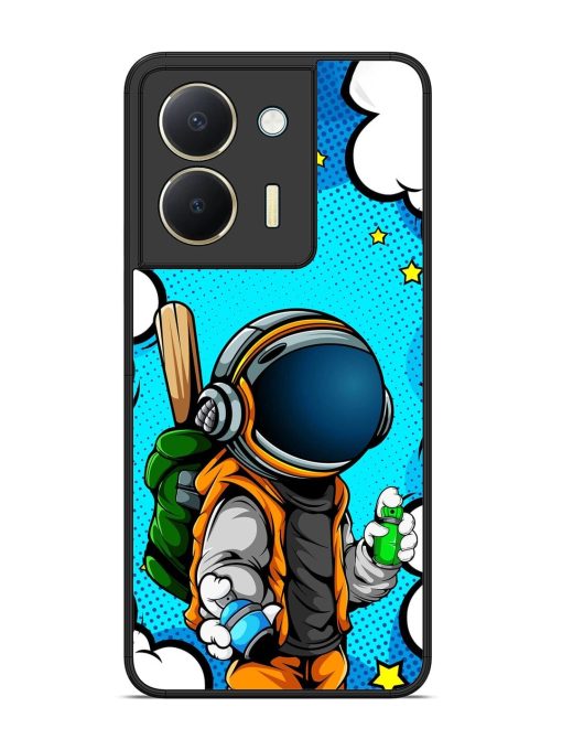 Space Graffiti Artist Glossy Soft Edge Case for Vivo Y36 Chachhi