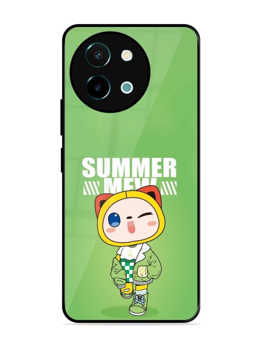 Purrfect Summer Glossy Soft Edge Case for Vivo Y38 (5G) Chachhi