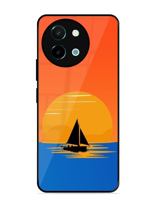 Sunset Sail Glossy Soft Edge Case for Vivo Y38 (5G) Chachhi