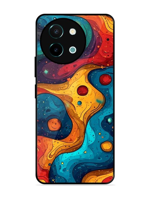 Cosmic Swirl Glossy Soft Edge Case for Vivo Y38 (5G) Chachhi