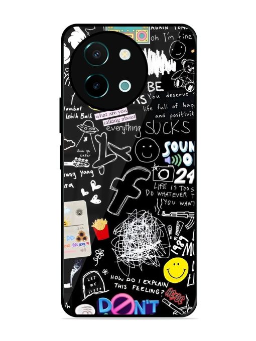 Doodle Diary Glossy Soft Edge Case for Vivo Y38 (5G) Chachhi