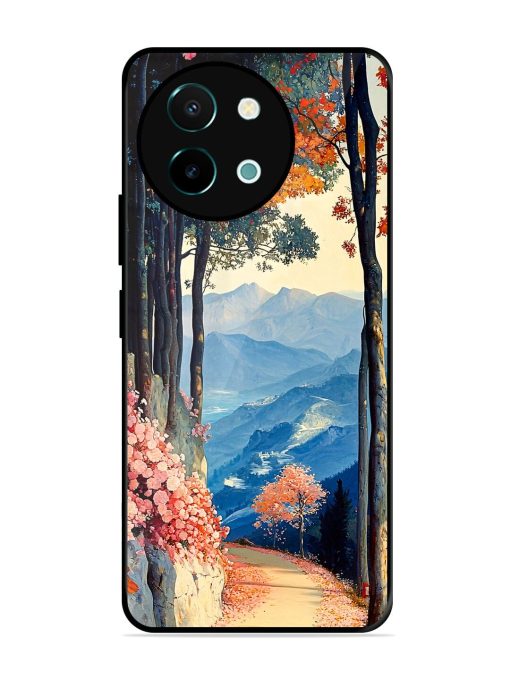 Mountainside Serenity Glossy Soft Edge Case for Vivo Y38 (5G) Chachhi