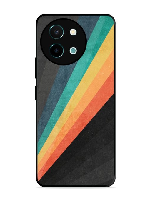 Retro Spectrum Glossy Soft Edge Case for Vivo Y38 (5G) Chachhi