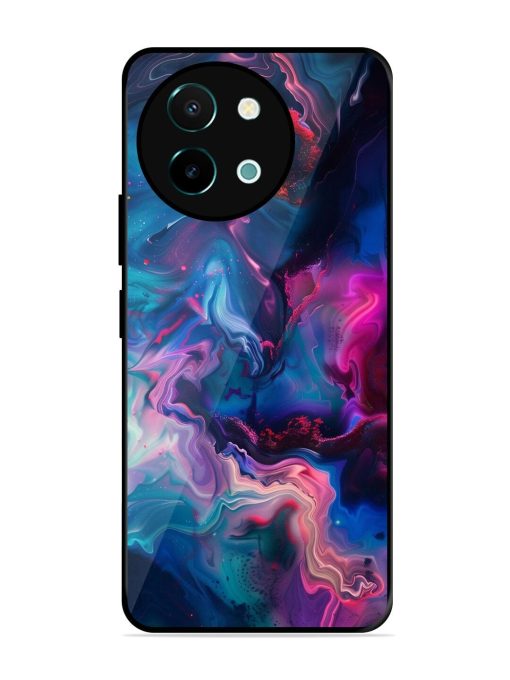 Cosmic Swirl Glossy Soft Edge Case for Vivo Y38 (5G) Chachhi