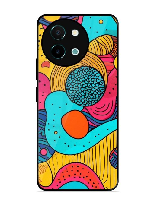 Psychedelic Patterns Glossy Soft Edge Case for Vivo Y38 (5G) Chachhi