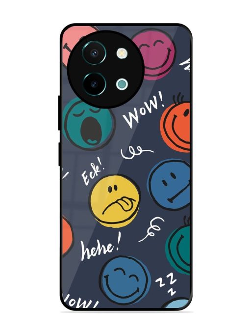 Emoticon Parade Glossy Soft Edge Case for Vivo Y38 (5G) Chachhi