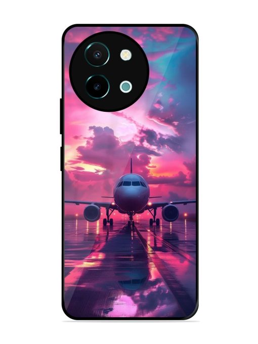 Neon Runway Glossy Soft Edge Case for Vivo Y38 (5G) Chachhi